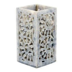 Office Order,'Hand Carved Soapstone Pen Holder from India'