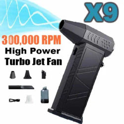 X9 Turbo Jet Fan 300000RPM Turbo Jet Blower Brushless Vacuum Cleaner Blower For PC/Keyboard/Home/Car Cleaning Air Duster Blower