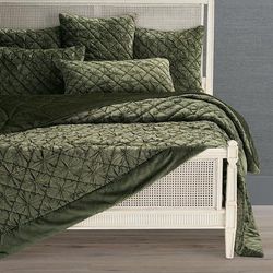 Vienna Velvet Quilted Bedding - Bisque, Bisque Sham, Standard Bisque Sham - Frontgate