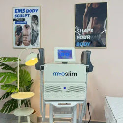 Myoslim Sculpt Machine 15Tesla 6500w EMS RF Slimming Fat Burning Muscle Stimulation Body Sculpting 15 Electromagnetic Therapy
