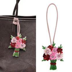 Flower Plants Bag Accessories Pendant Patches For Clothing Diy Sew On Beaded Applique Bag Charm Bordados Para Bag Clothing