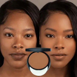 6 Color Contouring Powder Palette Dark Skin Foundation Oil Control Face Powder Makeup Waterproof Pressed Powder with Powder Puff