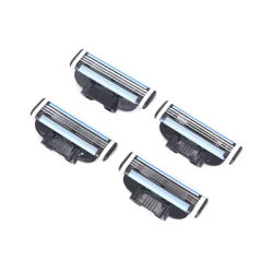 4Pcs Mach 3 Cartridges Manual Razor Blades Shaving Manual Three-layer Razor Blades Men Female Epilator