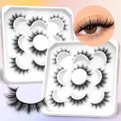 Veltrinay Lashes Manga Eyelashes Cat Eye Lashes Spiky Eyelash C Curl Lash Wispy Natural Look False Eyelashes Makeup
