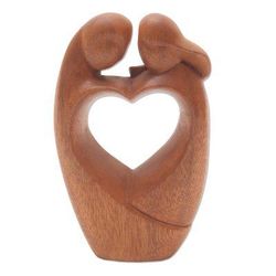Loving Couple,'Unique Hand Carved Loving Couple Sculpture'