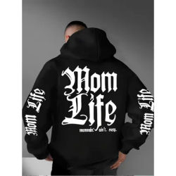 Sweat à capuche gothique pour hommes, à la mode, avec lettres imprimées, confortable, doux, pour l'extérieur, rue, haut polyvalent, nouvelle collection automne