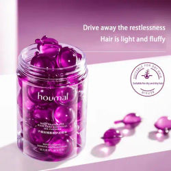 30Pcs Rose Essential Oil Capsules Supple Dry Hair Keratin Plant Complex Oil Dry Damaged Hair Repair Female Hair Repair Essence
