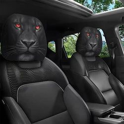 2 pezzi di copri poggiatesta per auto a forma di animale - design stampato su entrambi i lati, protezioni elastiche non imbottite per sedili auto, decorazioni antigraffio per poggiatesta per auto,