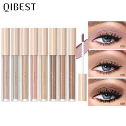 QIBEST Monochrome Eye Shadow Stick Waterproof Lasting Highgloss Nude Matte Liquid Eyeshadow Lying Silkworm Eyes Makeup 8 Colors