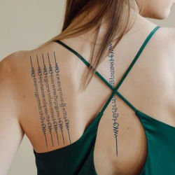 1pc Thai Sutra Temporary Tattoo, Semi-Permanent Tattoo, Real Herbal Plant Tattoo, Five Sutra Fake Tattoo, Fashionable Tattoo