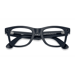 Unisex s square Shiny Cosmic Blue Plastic Prescription sunglasses - Eyebuydirect s Ray-Ban Meta Wayfarer (Gen 2)