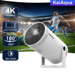 Portable 4K Home Cinema Projector FY300 OS 260 ANSI Lumens Dual-Band WiFi 6 Bluetooth 5.0 1280*720P 1080P Phone Screen Mirroring