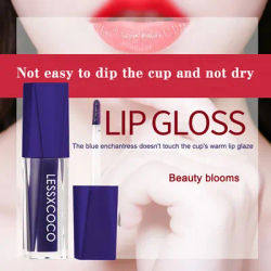 Liquid Lipstick Non-stick Cup Blue Rose Lip Tint Stain Lips Makeup Color Changing Lip Gloss Temperature Change Lip Glaze