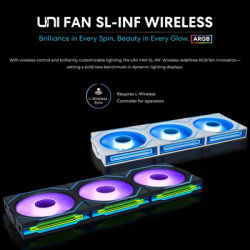 LIANLI UNI FAN SL-INF Wireless 120mm computer case fan, water-cooled fan, 5V ARGB light-emitting fan.