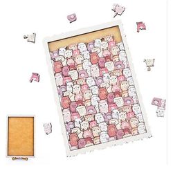 puzzle a strati a tema gatto, puzzle in legno dalla forma irregolare unica, rompicapo ad alta difficoltà, sfida spaziale educativa, puzzle interattivo per famiglie, materiale in compensato di qualità