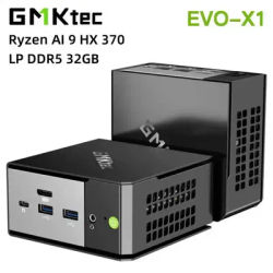 GMKtec EVO-X1 Ryzen Al 9 HX 370 MINI PC Radeon 890M LPDDR5 7500Mhz 32GB/64GB 1TB WIFI6 BT5.2 2.5G USB4.0 Desktop Gamer Computer