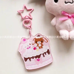 Sanrio Cake Sugarbunnies Acrylic Star Buckle Backpack Pendant Keychain Zipper Decorate Diy Mobile Phone Chain Girl Birthday Gift