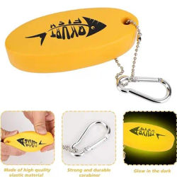 Porte-clés flottant en mousse de forme ovale, brille dans la nuit, pour voiturette de Golf, bateau, pêche en plein air