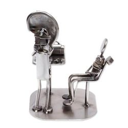 Doctor's Office,'Upcycled Metal Auto Part Doctor Sculpture from Mexico'