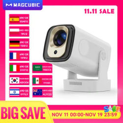 Magcubic Auto Focus 330 ANSI HY310 Projector 4K Supported 1080P Android 11 WiFi6 BT5.4 Air Mouse Voice Control Portable Home