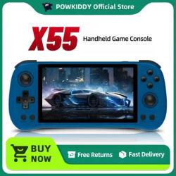 POWKIDDY X55 Portable Retro Handheld Game Console 5.5-inch IPS Screen RK3566 HDMI Output Open-Source Cheap Children's Gifts