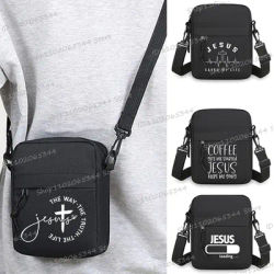 New Christianity Harajuku Messenger Bag Women Men Religious Belief Mini Mobile Phone Bag Fashion Jesus Small Crossbody Bag