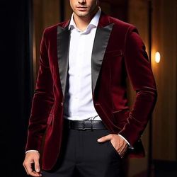 Retrò Vintage Anni Ruggenti Anni 1920 Smoking Completi Blazer Lunghe Il grande Gatsby Gentiluomo Tinta unica Costume Per uomo Costume di Carnevale Carnevale Capodanno Cocktail party Festa a Tema