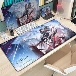 Nouveau rôle Kawaii Chisa tapis de souris jeu vagues gagnantes mignon Anime fille tapis de souris 900x400mm ordinateur tapis de clavier en caoutchouc antidérapant