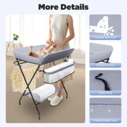 Baby Changing Table,3in1 Changing Mat Nursery Changing Station Foldable Nursery Changing Table Bath Mat w/Unit Storage Bags