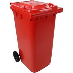 poubelle full color - 240 l - rouge - manutan