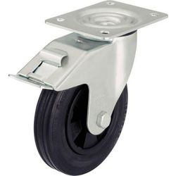 Roul Piv+frein D=200mm F=205kg Corps Polypro B Dg Caoutchouc - Blickle