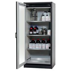 Armoire Q-display-30 Q30.195.086.wdfw Gris-3 Étagère 1 Bac - Asecos