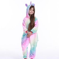Costume da band di animali Pigiama Kigurumi Costume di fantasia Costume tutina Fantasia animale Unicorno Cartone animato Caldo Comodo Bambini Unisex Ragazzi e Ragazze Halloween Carnevale Settimana