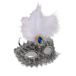 Maschera da Carnevale Veneziana Verde con Piume per Donne - Accessorio per Costume di Carnevale Barocco di Lusso con Cristalli per Festival di Venezia Mardi Gras e Feste in Maschera