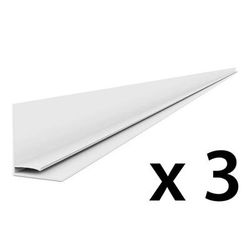 Proslat PROCORE+ PVC 8 ft. Slatwall Top Trim - Gray Wood (3-Pack)
