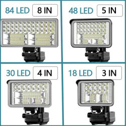 3/4/5/8-in pour Makita projecteur LED lampe de poche lampe de travail portable outil de Camping 14.4-20V lampe à batterie au Lithium avec chargeur USB