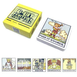 8 Bit Fantasy Tarot Deck Card Prophecy Divination Family Party Board Fortune Telling Game Beginners Card