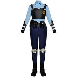 Detective degli animali Coniglietto Donna di polizia Costume Cosplay Abiti Film d'avventura Cosplay Costumi a Tema Film e TV for Per donna Ragazze Adulti Bambini Halloween Carnevale Performance