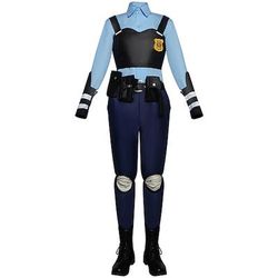 Detective degli animali Coniglietto Donna di polizia Costume Cosplay Abiti Film d'avventura Cosplay Costumi a Tema Film e TV for Per donna Ragazze Adulti Bambini Halloween Carnevale Performance