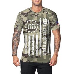 250° anniversario USA Patriotico T-shirt Bandiera USA 250 anni 1776 Innovativo Divertente Adulti Per uomo Semiquincentenario Giorno dell'Indipendenza / 4 Luglio 4 Luglio Casuale Feste Costumi di