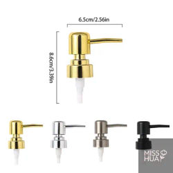 ZZ 1set Soap Pump Liquid Pump Head Lotion Dispenser Head Push Type Round Head 28 Thread Bath Bottle Press Nozzle,ABS Lotion Tube