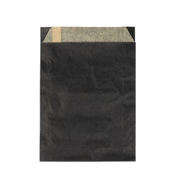 Black Grease Resistant Bags 4 3/4" x 1 1/8" x 6 3/4" 100 pack GPB3B