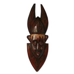 Ashanti wood mask, 'In Memoriam'
