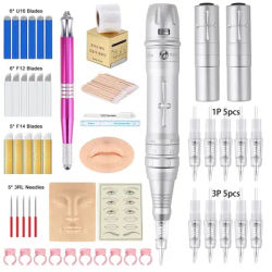 New Wireless PMU Tattoo Machine Permanent Makeup Microblading Eyebrow Lip Eyeliner Professiona Rotary Tattoo Pen Gun Kit