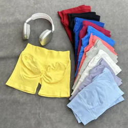 Short de fitness taille haute sans couture pour femmes: compression de contrôle du ventre, levage des fesses, respirant à haute élasticité, pour le YOGA