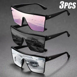 Lunettes de soleil une pièce à monture surdimensionnée pour hommes et femmes, accessoire d'intérieur, équipement de protection, Anti-éblouissement, pour la conduite automobile, 2-4 pièces