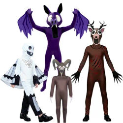 New Character Bat Hot 99 Nights In The Forest Deer Owl Cosplay Halloween Costume for Kids TungTung Sahur Jumpsuit Christmas Gift