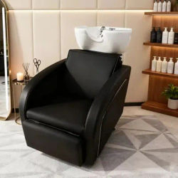 Hair Salon Electric Massage Backwash Chair with Leg Rest Shampoo Bowl Bed Washing Equipment