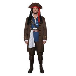 Pirates of the Caribbean Costumi da pirata Mascherata Film Da serata Cosplay for Per uomo Adulti Halloween Carnevale Con il fumetto