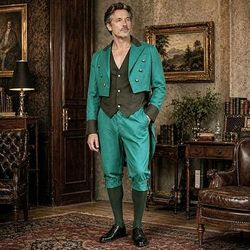 Rinascimento Steampunk Cappotto Pantaloni Cappello Lunghe Principe Elfo Nobile Costume Per uomo Reale Stile Steampunk Evento / Festa Mascherata Adulti Cappotto Gilet Pantaloni